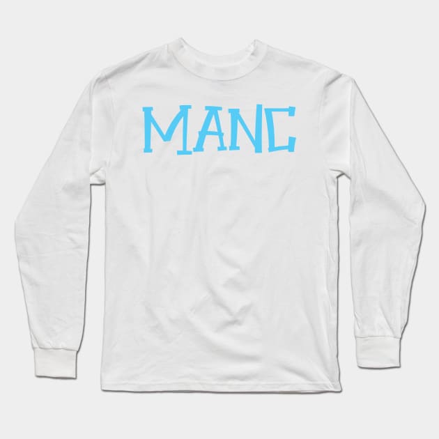 Manc - Manchester, England Long Sleeve T-Shirt by Kev Brett Designs